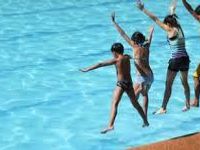 Jumping in the pool