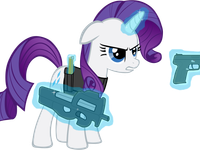 Worst pony! (Rarity: Don't worry darling, I'll get my gun ready.)