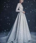 A light blue snow dress