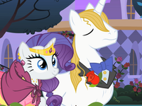 rarity and prince Blueblood 