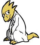 Alphys, the nerdy dinosaur