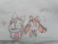 My drawing of sticks and maryan