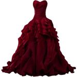 Dark red ruffles