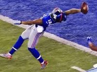 Odell Beckham Jr.s Famous 3 Fingered Snatch While Being Held