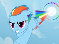 Rainbowdash ( so fast she can perform sonic rainboooms )