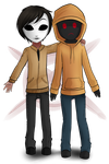 hoodie and masky