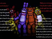 The animatronics with quotes from Sayonara Maxwell's FNaF 2 song