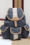 Polka Dotted Dark Blue