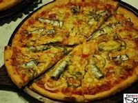 Sardine/some other fish pizza topping