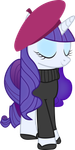 Rarity's french-like look