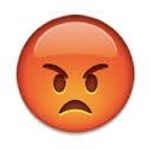 Angry face emoji