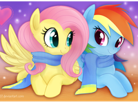 Fluttershy x Rainbow Dash (my choice)