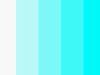 White, blue, and cyan