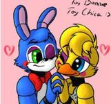 Bonnie x chica/ toy Bonnie x toy chica (I ship it)