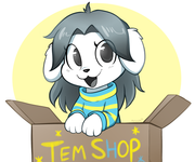 Temmie, cute lil kitty i think