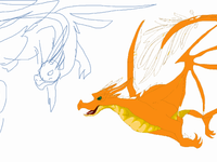 Orange (looks like charzard so idk)