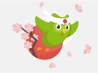 The Duolingo owl.