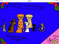 Princesses Christmas card from the family