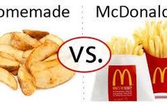 Homemade fries vs McDonald fries.