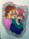 drawing of me n toby irl!