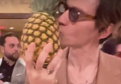 He kissed it before they took it AHHAHAHA...*turns into pineapple*