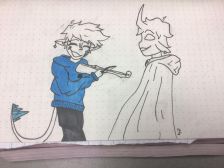 skeppy and bbh fanart (inspired by the song ‘Worlds Smallest Violin’ by AJR and not done coloring)