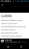 I'm a momma llama? O.o