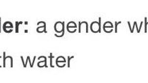 THERES A GENDER WHERE YOU IDENTIFY AS WATER?