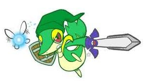 OMG WHO NEEDS LINK WHEN YOU'VE GOT SNIVY!!! XD