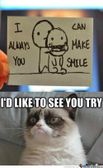 Grumpy cat reminds me jow deppressed i am