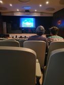 Don't mind us- just watching people play video games in a fine arts theatre