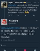 who runsthe Wendy's account? ??