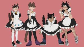 ferel cat boys in maid dresses