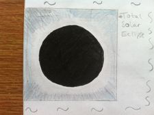 My shitty drawing of a total solar eclipse...