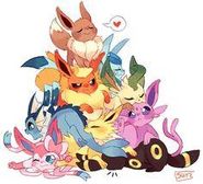 Eevees left: Jolteon Glaceon