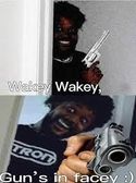 how i wake up my friends :3