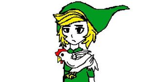 i drew link with a chickennnn