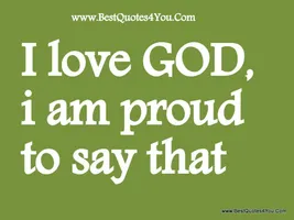 We love God We love God