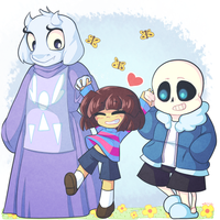 Sans x Toriel or Sans x Frisk or Sans x Grillby's?