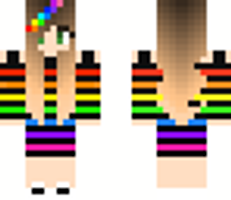 rainbow girl | Minecraft Skin