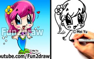 Fun2draw - How to Draw People - Chibi Mermaid