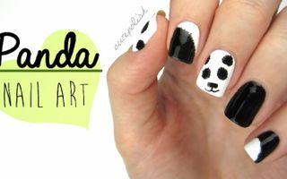 Nail Art: Fuzzy Panda Nails!