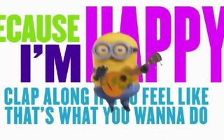 Pharrell Williams-Happy (Lyrics Official Version Minions)