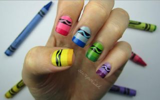 Crayon Nail Art