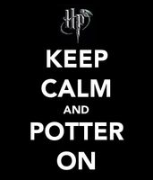 Image: Keep Calm and Potter On by Potterhead-Writer on DeviantArt