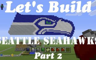 Minecraft Let's Build Logos: Seattle Seahawks | Part 2 | Tutorial