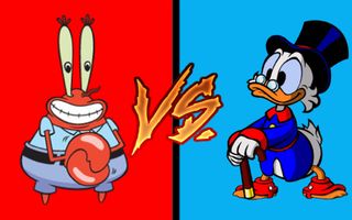 Eugene Harold "Armor Abs" Krabs VS Scrooge McDuck