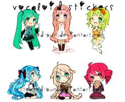 VOCALOID: stickers by =Steamed-Bun on deviantART