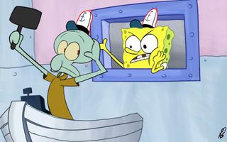 SpongeBob chats with Squidward about work - (Exclusive Clip, HQ)