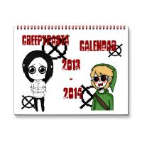 Creepypasta Calendar from Zazzle.com